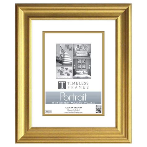 Timeless Frames Lauren 1 Opening 11 In X 14 In Gold Matted Picture