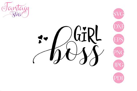 Girl Boss Svg Cut File For Silhouette And Cricut