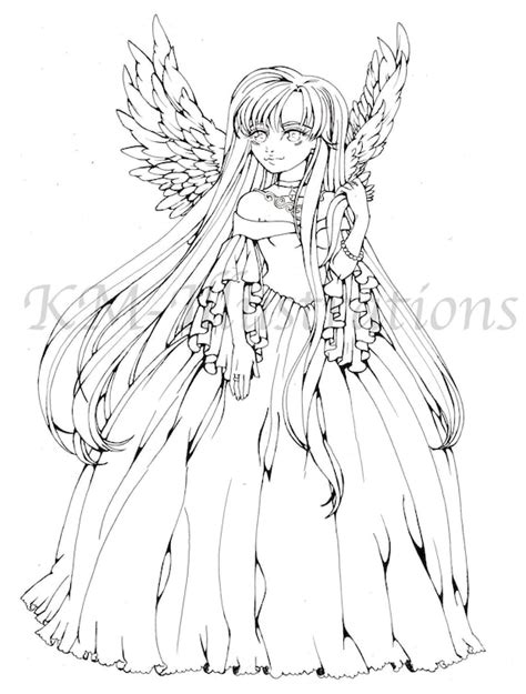 Coloring Pages Of Anime Angels