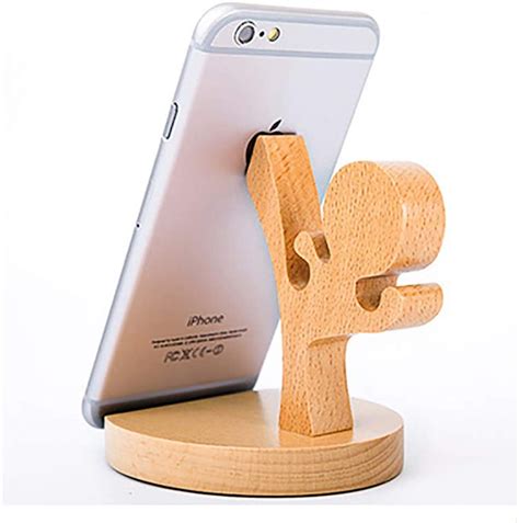 Yobby Cute Animal Phone Stand For Deskwooden Cell Phone