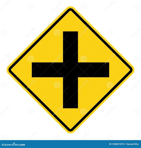 Traffic Signswarning Signs Crossroads Stock Illustration