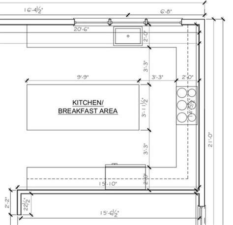 How Much Space Needed Between Kitchen Island And Cabinets Kitchen