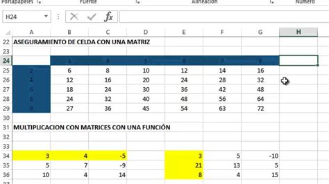 Operaciones Con Matrices En Excel Youtube