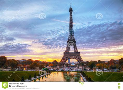 Cityscape With The Eiffel Tower In Paris France Stock Image Image Of