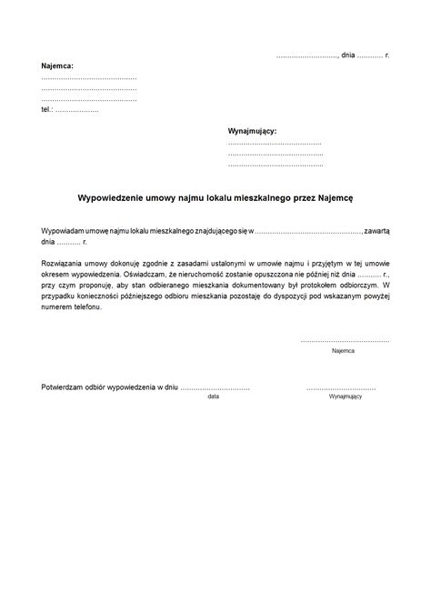 WUNL-N Wypowiedzenie umowy najmu | druk, formularz online