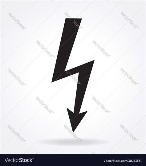 High Voltage Lightning Arrow Royalty Free Vector Image