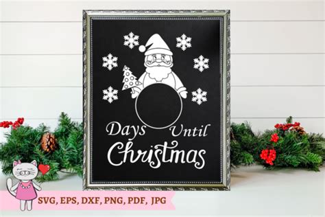 Christmas Countdown Chalkboard Days Graphic By Magic World Of Design