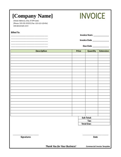 Free Printable Blank Invoice Templates Invoice Template Invoice Fill