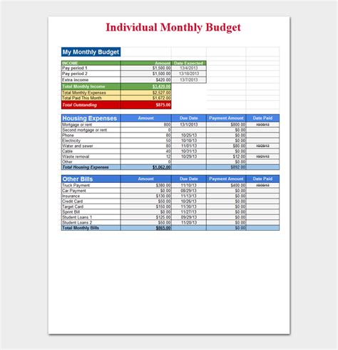 Free 14 Budget Templates For Excel Daily Weekly Monthly And Yearly