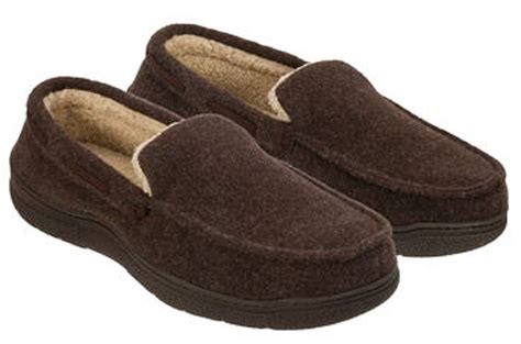 Dearfoams Mens Memory Foam Slippers Moccasin Shoes