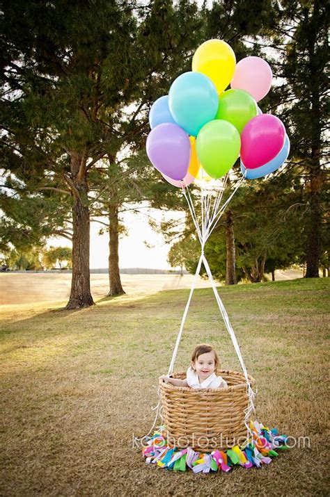 Gorgeous And Colorful Hot Air Balloon Inspired Photo Shoot Baby Girl