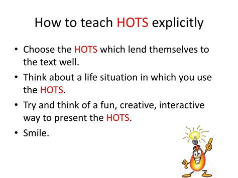 Ppt Explicitly Teaching Hots Powerpoint Presentation Free Download