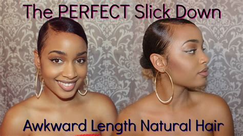 How To Sleek Bun Tutorial On Awkward Lengthshort Natural Hair Video
