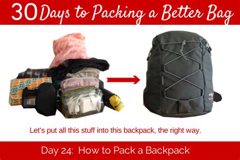 Day 24 How To Pack A Backpack Her Packing List