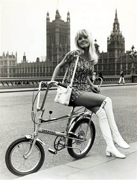 1970s British Model On A Raleigh Chopper Bike Oldschoolcool
