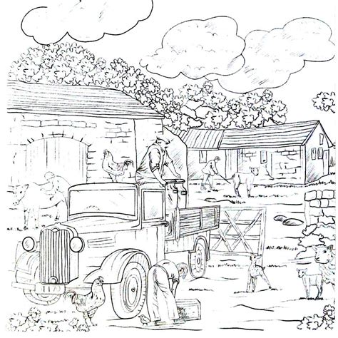 Realistic Farm Coloring Pages Coloring Pages