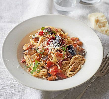 Aubergine & chilli tagliolini | Vegetarian pasta dishes, Pasta dishes ...