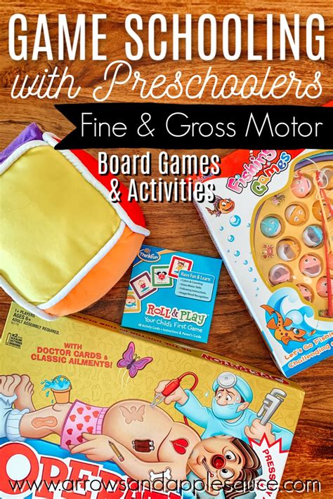 Game Schooling With Preschoolers Fine And Gross Motor Skills Arrows And Applesauce