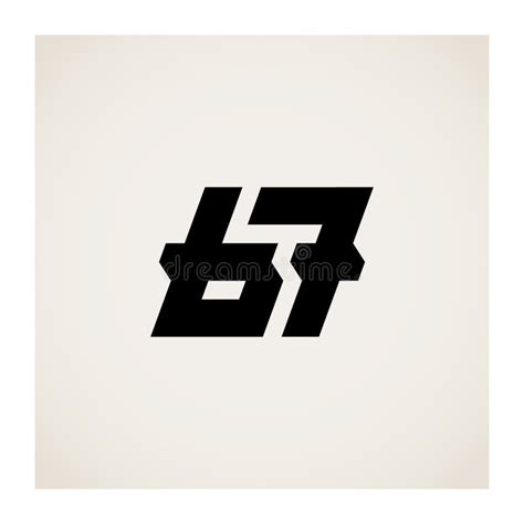 B7 Logo Design Element Or Icon 7b Stock Vector Illustration Of