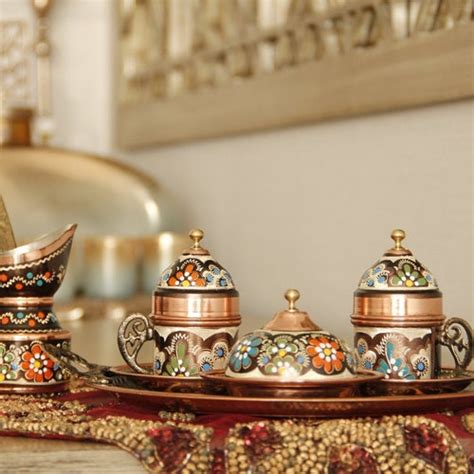 Handmade Hammered Copper Set Of Ottoman Turkish Greek Arabic Etsy