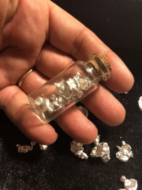 999 Fine Silver Bullion— Silver Shot And Nuggets With The Vial 20 Grams Ebay