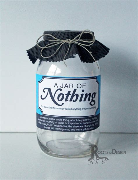 Instant Download Jar Of Nothing Printable Great Gag T Or Etsy