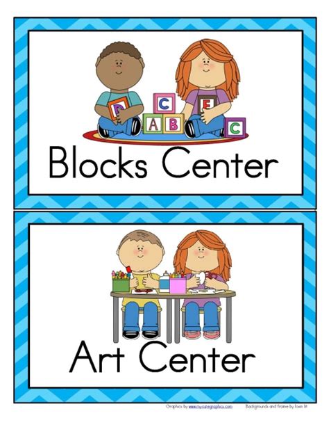 32 Center Signs For Preschool Prek And Kindergarten Classrooms E1c