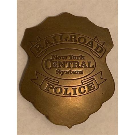 New York Central System Railroad Police Badge