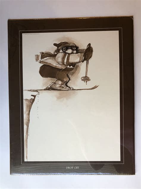 Vintage Gary Patterson Skiing Print Titled Drop Off Gary Patterson Vintage Patterson
