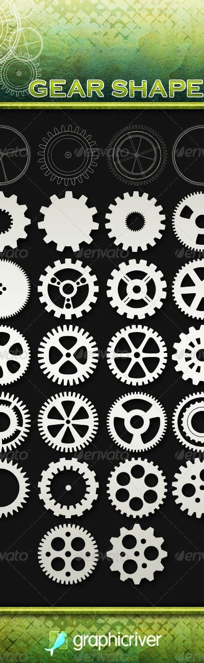 26 Gear Shapes By Sarthony Graphicriver