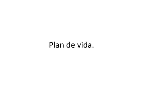 Plan De Vida