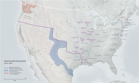 United States Westward Expansion Map • Mappery