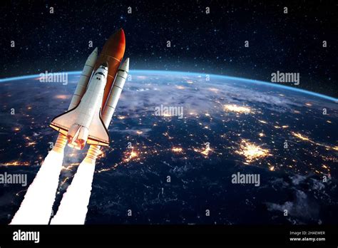 Spaceship On Mission In The Universe Exploration Discovery Background