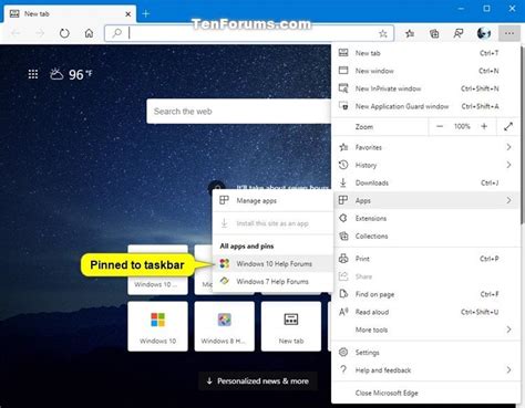 The Chromium Powered Microsoft Edge Can Now Pin Websites To Taskbar