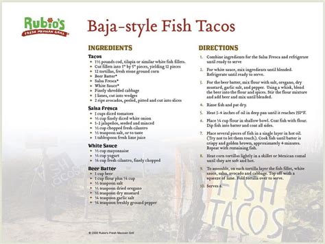 Rubios Baja Style Fish Tacos Topsecretrecipes Fish Tacos Fish