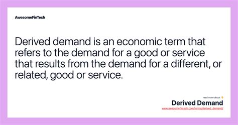 Derived Demand AwesomeFinTech Blog