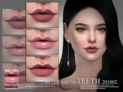 The Sims Resource Teeth 201802 By S Club Sims 4 Downloads