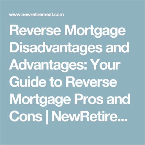 Reverse Mortgage Disadvantages And Advantages Your Guide To Reverse Mortgage Pros And Cons