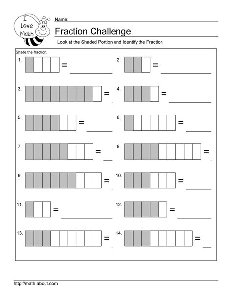 Identify The Fraction Worksheet 1 Of 10