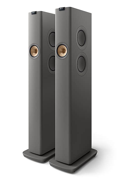 Kef Ls60 Wireless Floorstanding Speakers Pair Grey Ls60wti Best Buy