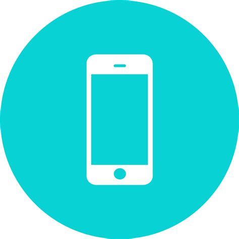 Cell Phone Icon Png Transparent Phone Icons Teal Mobile App Icon Transparent Background