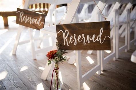 Reserved Wedding Sign Wedding Decor Wedding Ceremony Decor Rustic