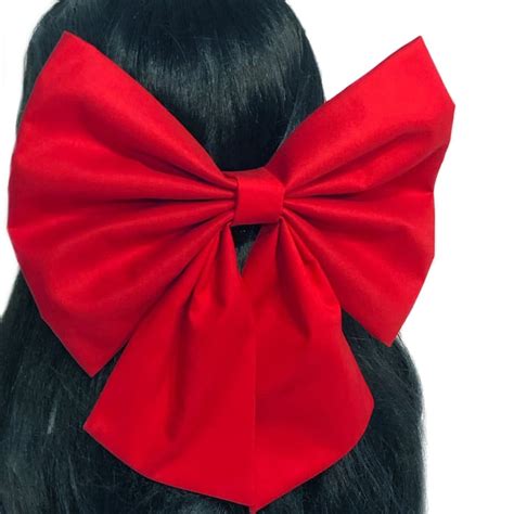 Red Large Cosplay Hair Bow For Women Oversize Hair Bow Etsy