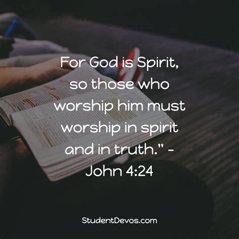 Daily Bible Verse And Devotion John 424 Student Devos Youth And