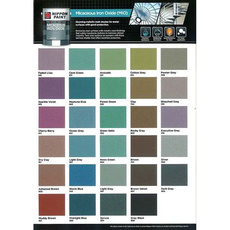 Search colour by code or name Nippon Paint - Micaceous Iron Oxide - 5 Litres [31 Colours ...