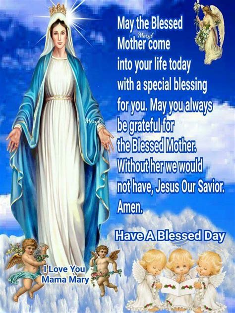 Thank You My Lady Amen I Love You Mama Mama Mary Blessed Mother