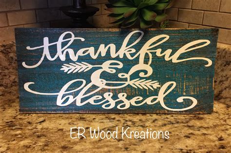 Wooden Sign - Thankful Sign - Blessed Sign - Pallet Sign - Rustic Sign | Blessed sign, Pallet 