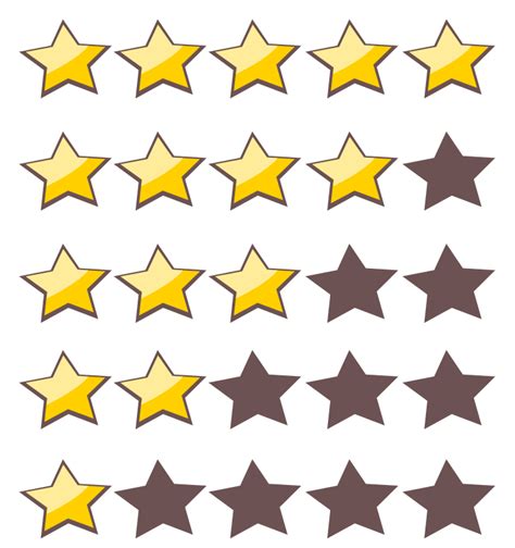 5 Star Rating System Openclipart