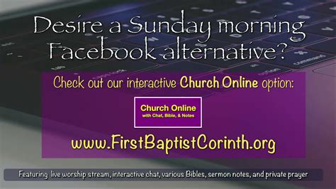 Sunday Morning Worship 05 03 20 First Baptist Church Corinth Ms Was