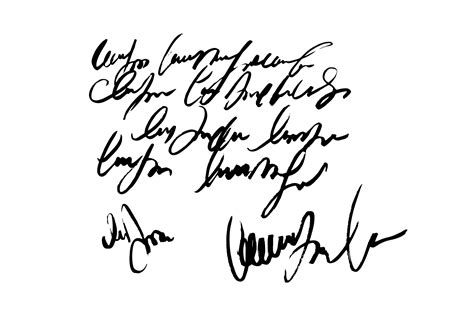Unreadable Handwriting Font Signature Text 389299 Illustrations